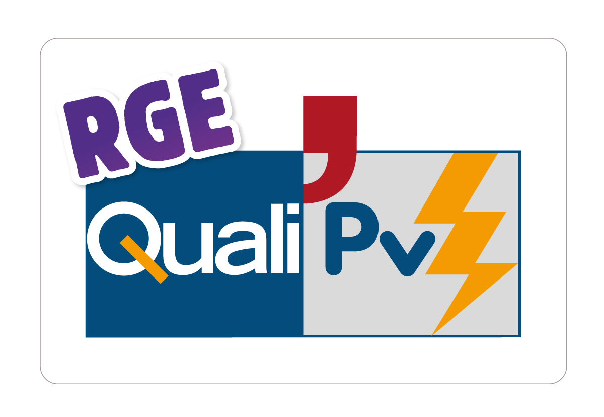 Logo certification QualiPV RGE — JM Energie Solaire artisan installateur de panneaux solaires agréé